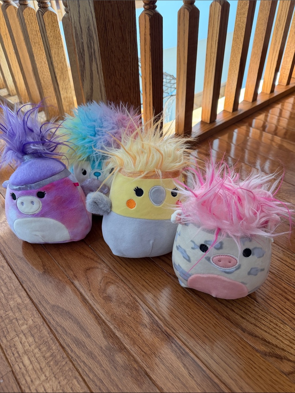 Squishmallows pastel pink purple blue yellow rainbow plush pack
